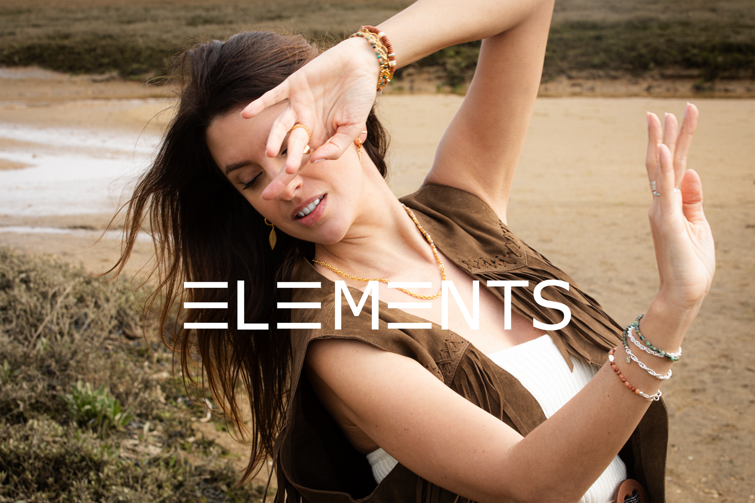 Bijou de créatrice or ou argent et pierres naturelles sans fermoir