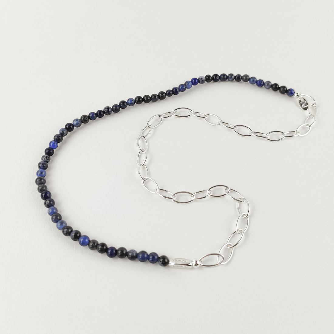 Collier bracelet argent et pierres naturelles sans fermoir