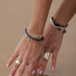 Bracelet collier argent et pierres naturelles sans fermoir