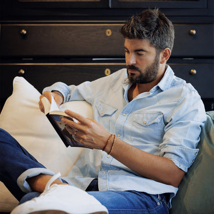 Bracelet homme double tour sans fermoir pierres natruelles